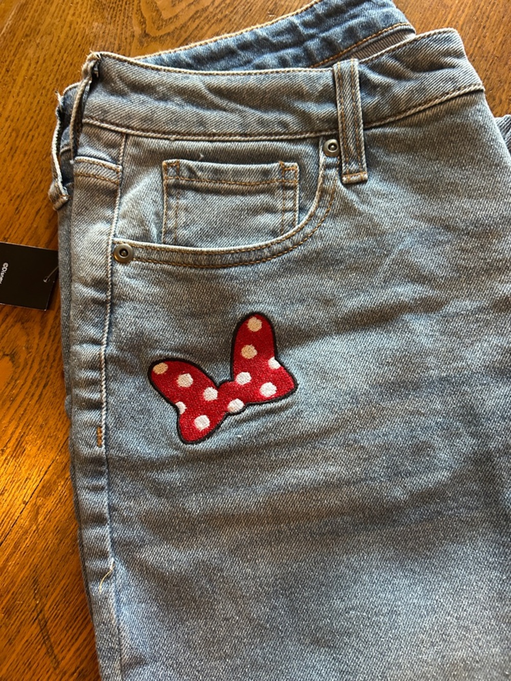 Disney Light Blue Mom Jeans  Mickey and Minnie - Picture 2 of 9